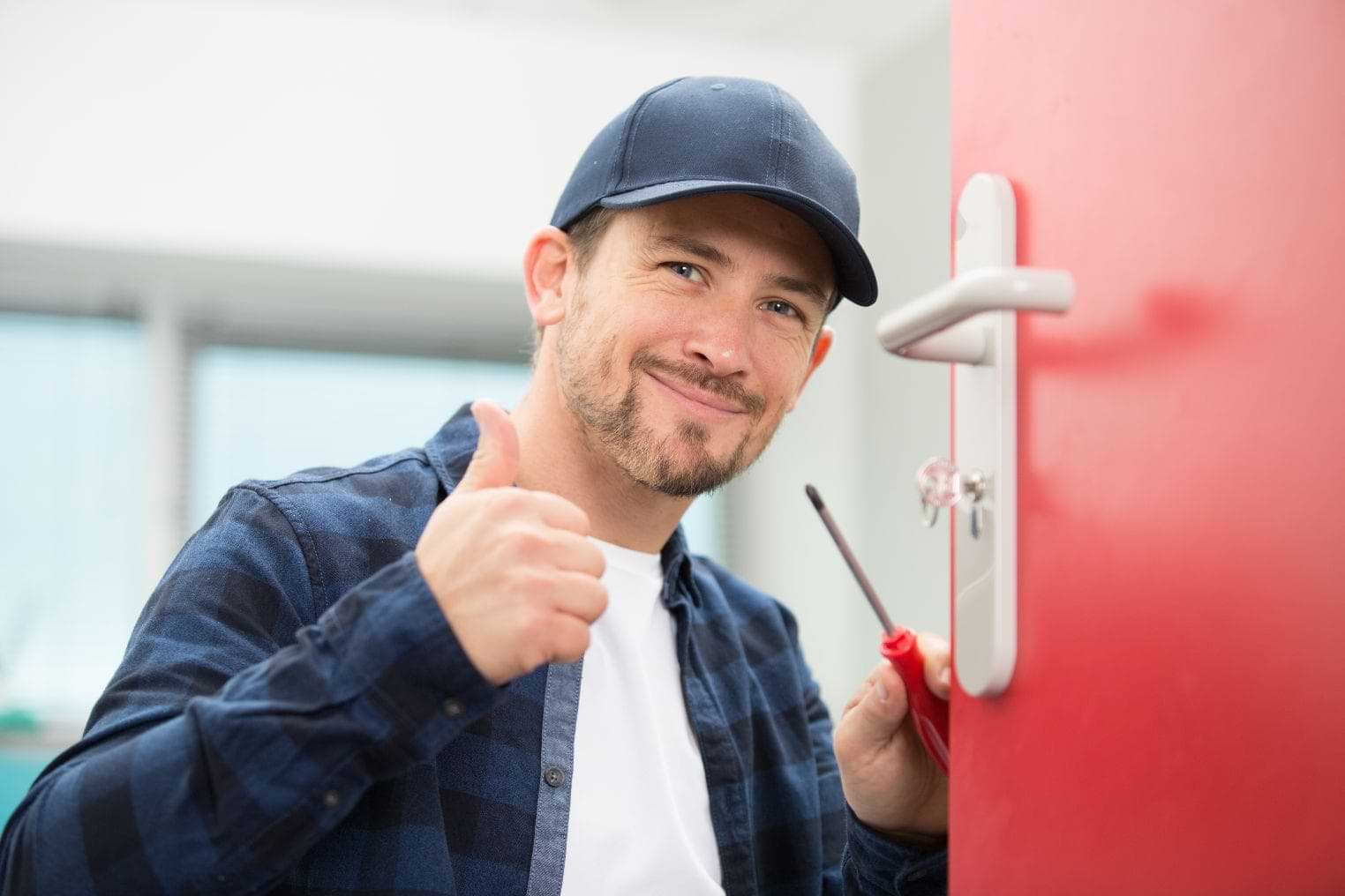 Locksmith Showing A Thumb Up