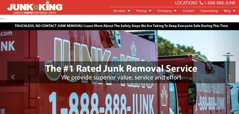 Junk King Site Screenshot