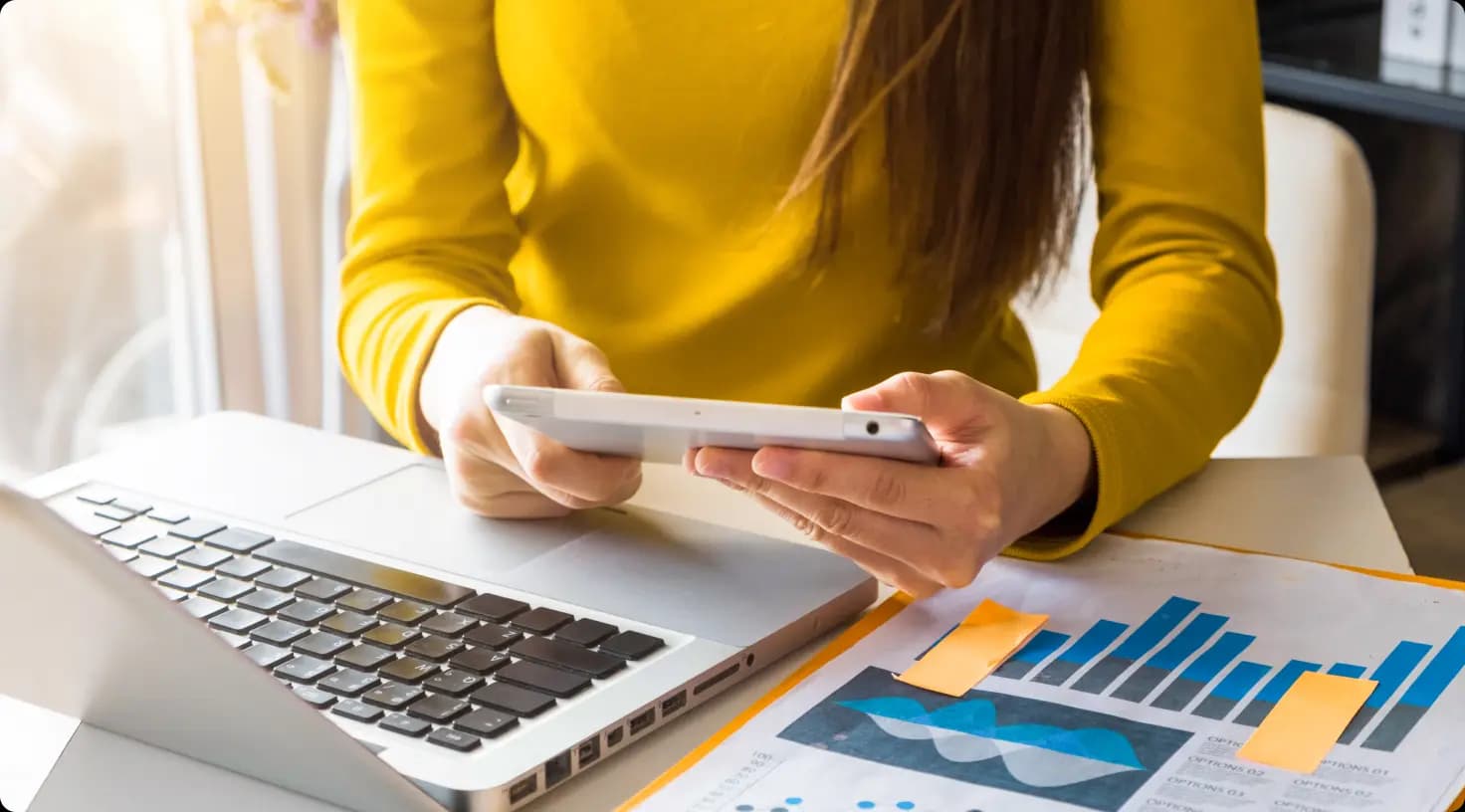 Marketing Manager Reviewing Data