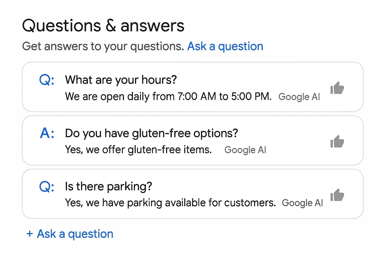 Google Q&A