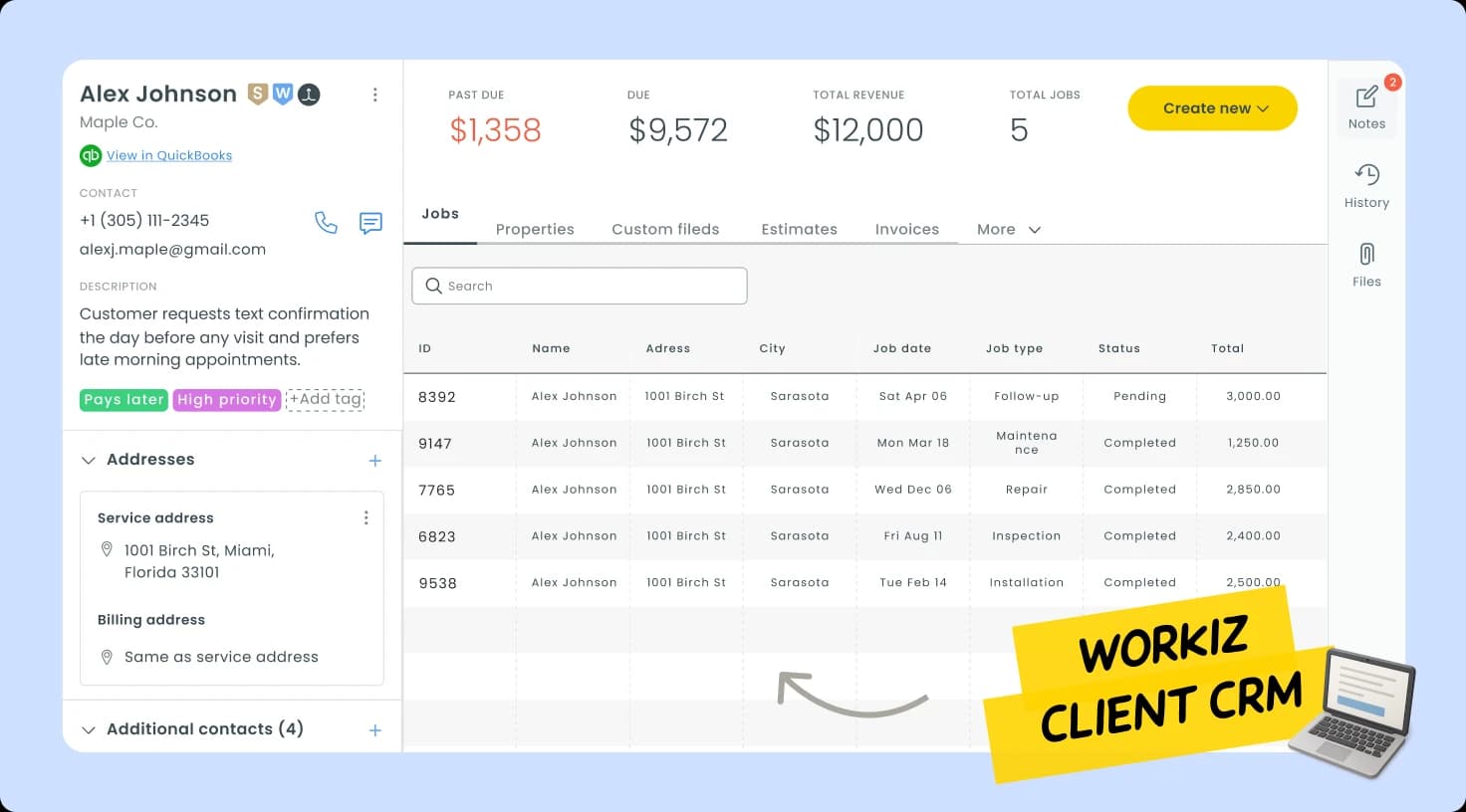 Workiz Client Crm