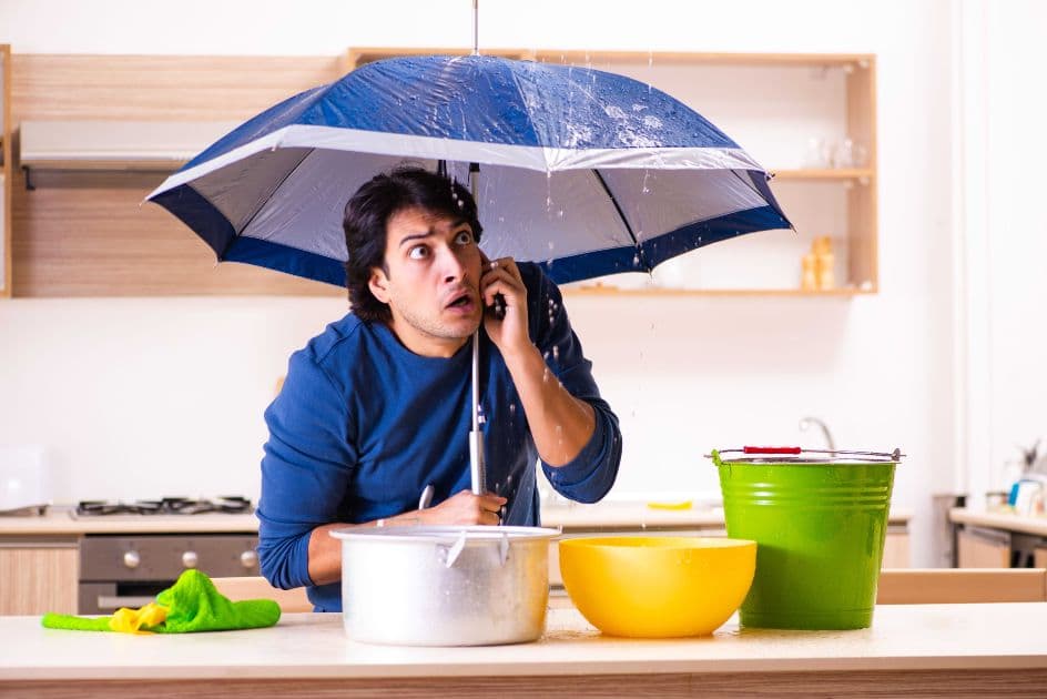 Umbrella in the kitchen