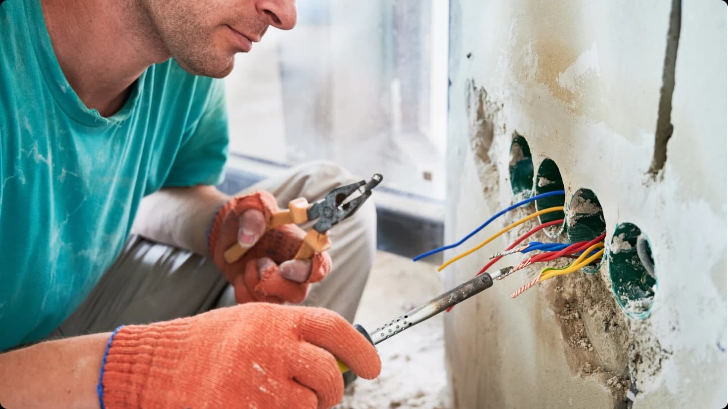 Installing Electric Cables In Apartment