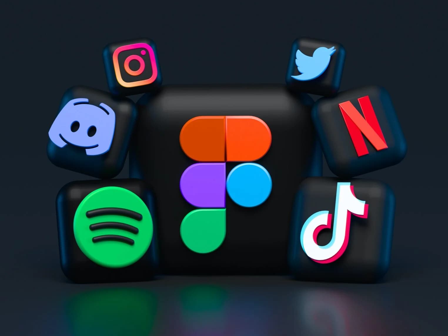 Social Icons Black Soft