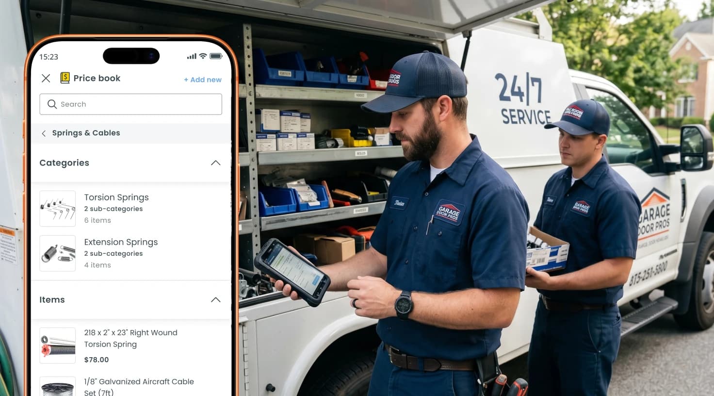 Field Service Inventory Management For Garage Door Teams App