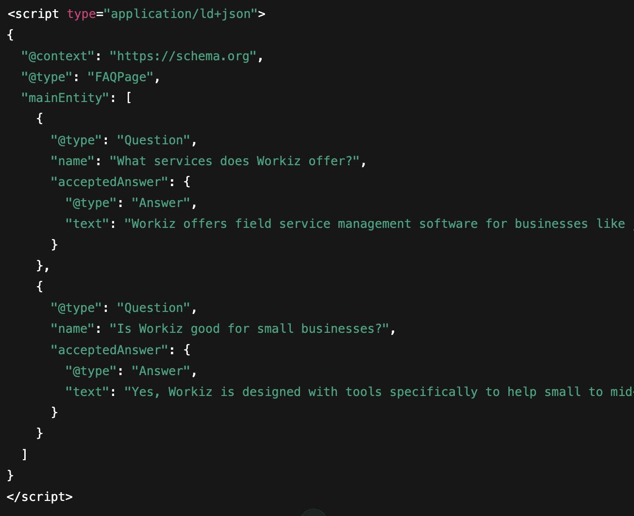 Faq Schema Example