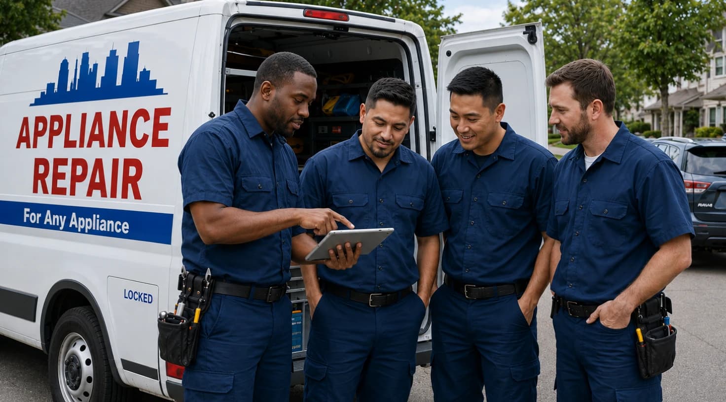 Successful Team Of Appliance Repair Technicians