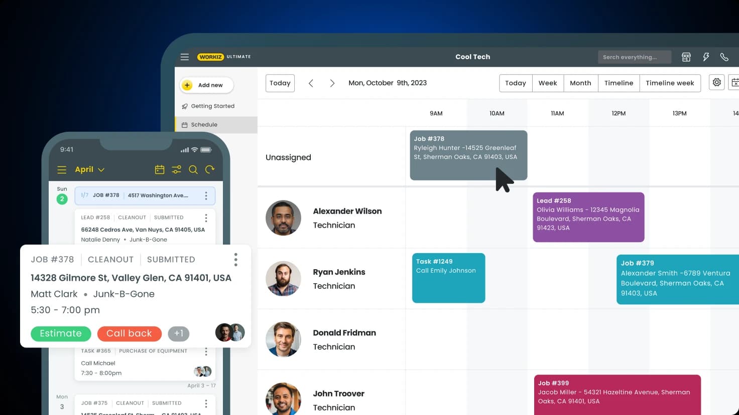 Workiz Hvac Scheduling Software Dashboard