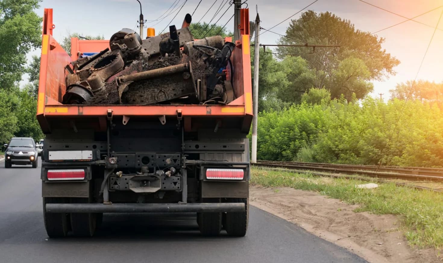 Truck Removing Metal Junk